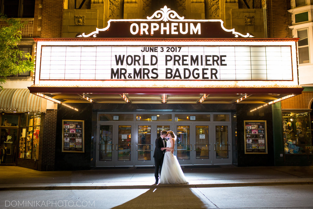 orpheum theatre wedding photo madison 